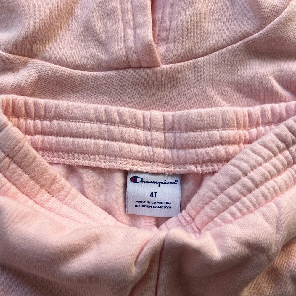 NWOT 4T Champion Light Pink Hoodie and Joggers - Picture 2 of 2